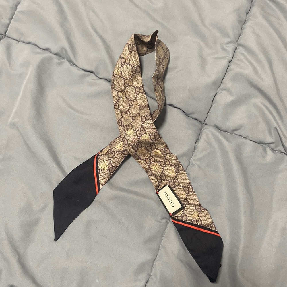 GG BEES SILK NECK BOW GUCCI